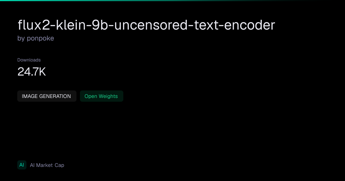 flux2-klein-9b-uncensored-text-encoder by ponpoke | AI Market Cap